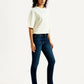 Women's 711 Dark Blue Skinny Fit Mid Rise Jeans - Side View