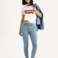 Women's 711 Light Blue Skinny Fit Mid Rise Jeans - Styleshot View