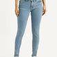 Women's 711 Light Blue Skinny Fit Mid Rise Jeans - Front View
