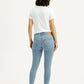 Women's 711 Light Blue Skinny Fit Mid Rise Jeans - Back View