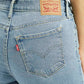 Women's 711 Light Blue Skinny Fit Mid Rise Jeans - Detail View