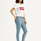 Women's 711 Light Blue Skinny Fit Mid Rise Jeans - Side View