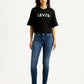 Women's 711 Blue Skinny Fit Mid Rise Jeans - Front View