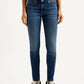 Women's 711 Blue Skinny Fit Mid Rise Jeans - Front View