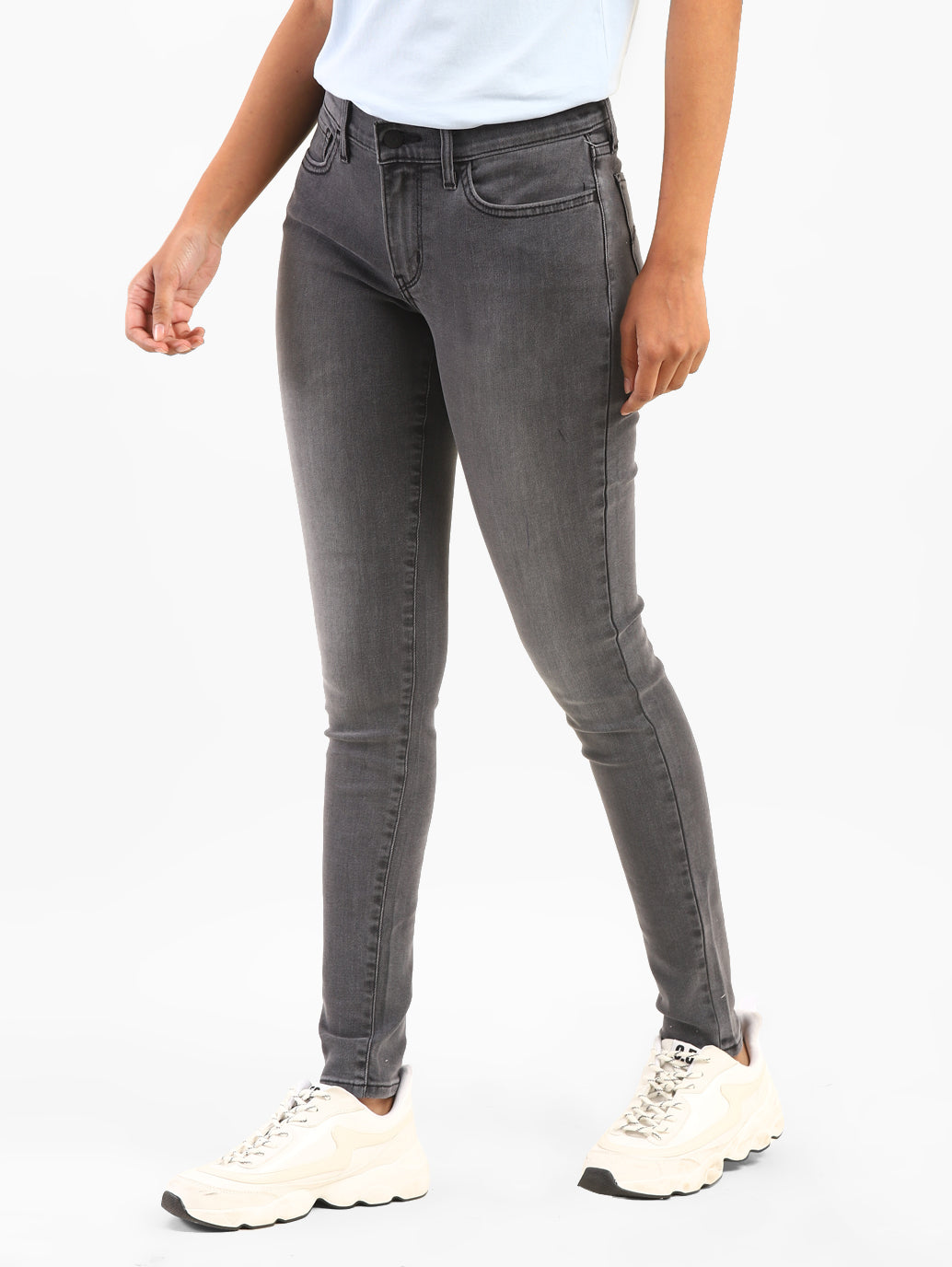 Women's 710 Grey Skinny Fit Mid Rise Jeans – Levis India Store