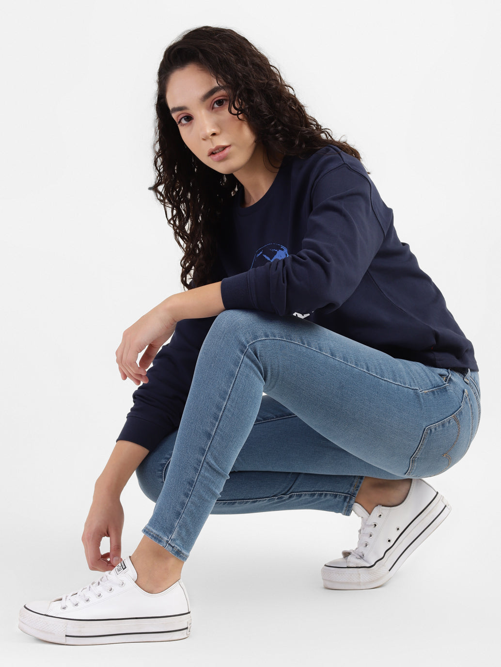 Women's 710 Blue Skinny Fit High Rise Jeans