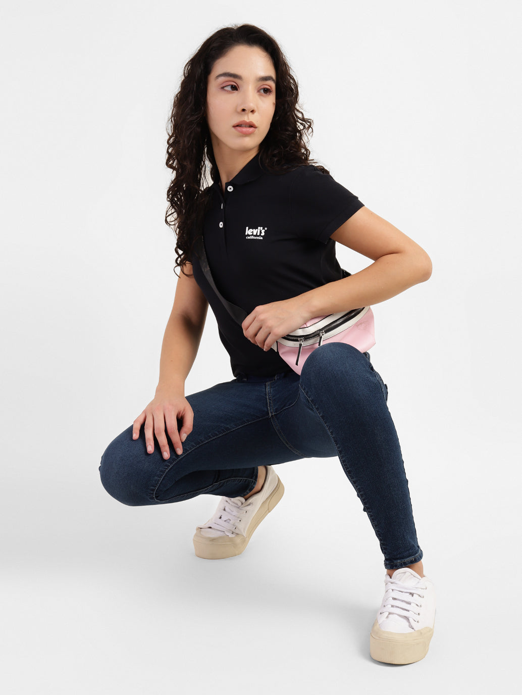 Women's 710 Blue Skinny Fit Mid Rise Jeans