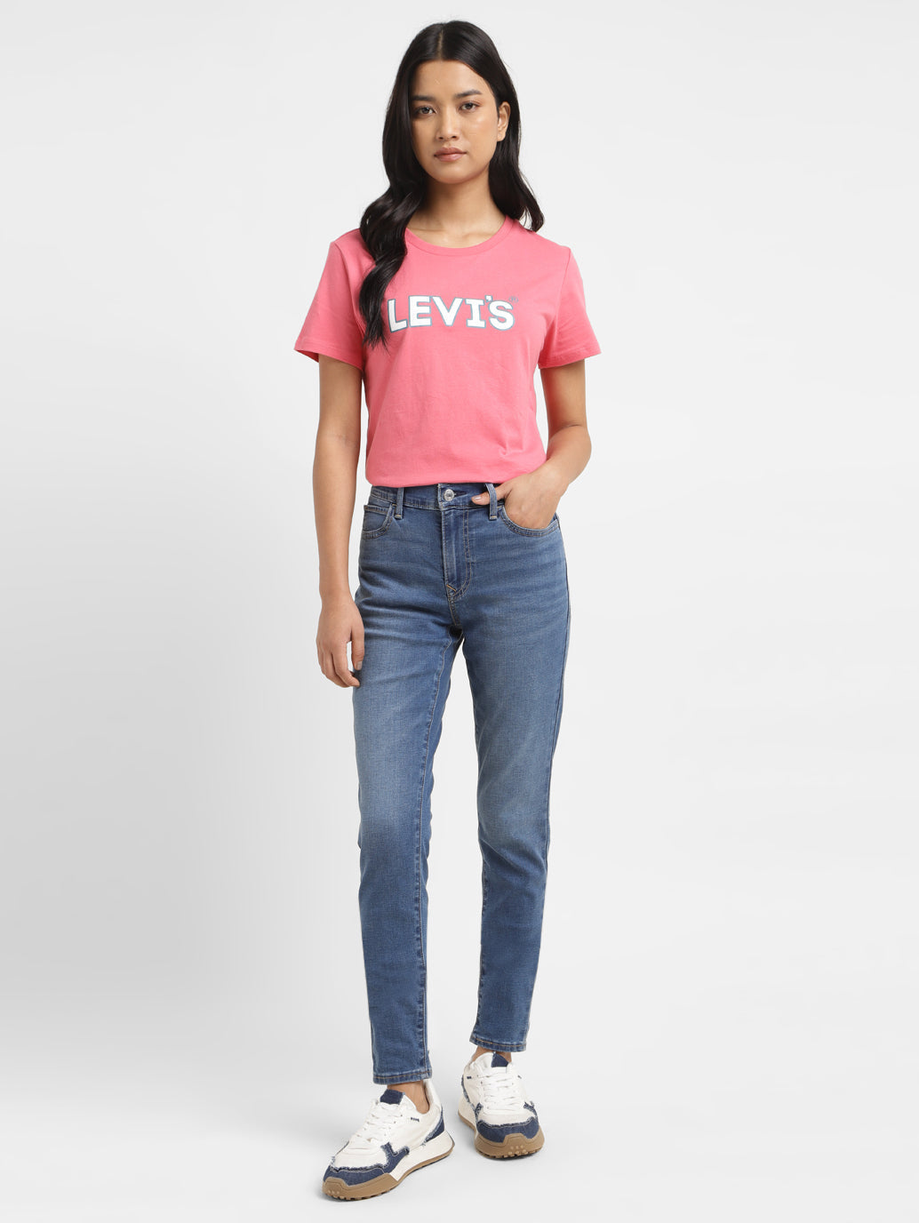 Women's 710 Indigo Skinny Fit Mid Rise Jeans