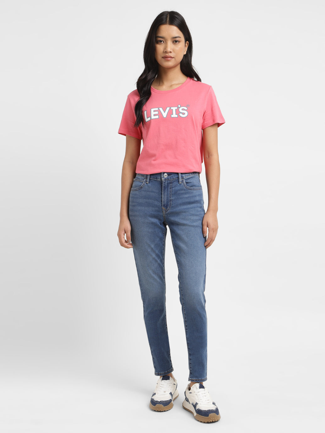 Women's 710 Indigo Skinny Fit Mid Rise Jeans - 6d954cc4-a9ca-4cc7-937b-5e2fb2d04f2d View