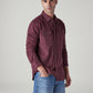 Men's Solid Relaxed Fit Flannel Shirt - Styleshot View