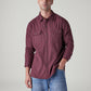 Men's Solid Relaxed Fit Flannel Shirt - Front View