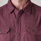 Men's Solid Relaxed Fit Flannel Shirt - Detail View
