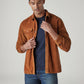 Men's Solid Relaxed Fit Corduroy Shirt - Styleshot View