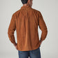 Men's Solid Relaxed Fit Corduroy Shirt - Back View