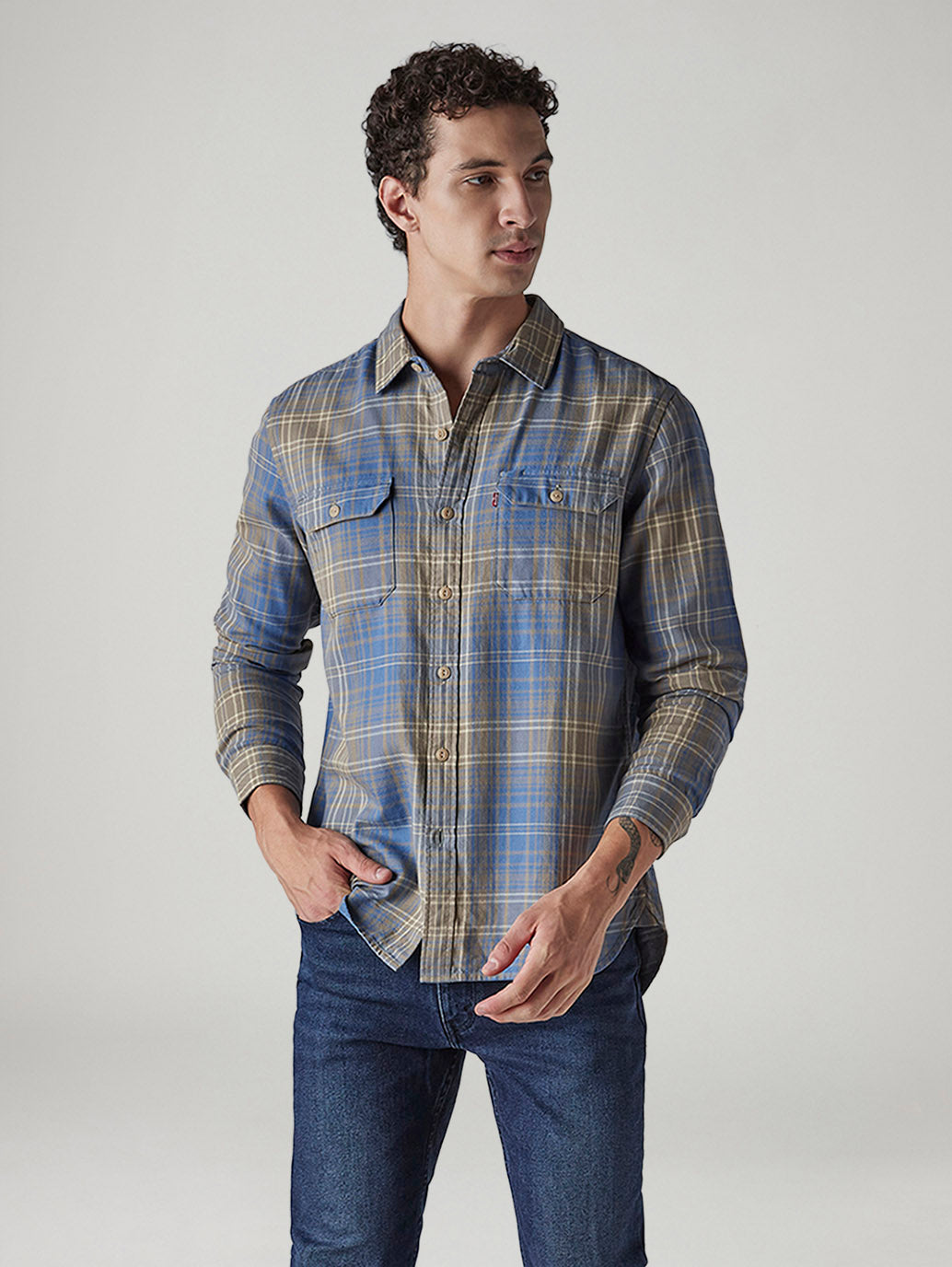 Men's Checkered Relaxed Fit Shirt