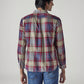 Men's Checkered Relaxed Fit Shirt - Back View