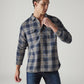 Men's Checkered Relaxed Fit Textured Shirt - Styleshot View
