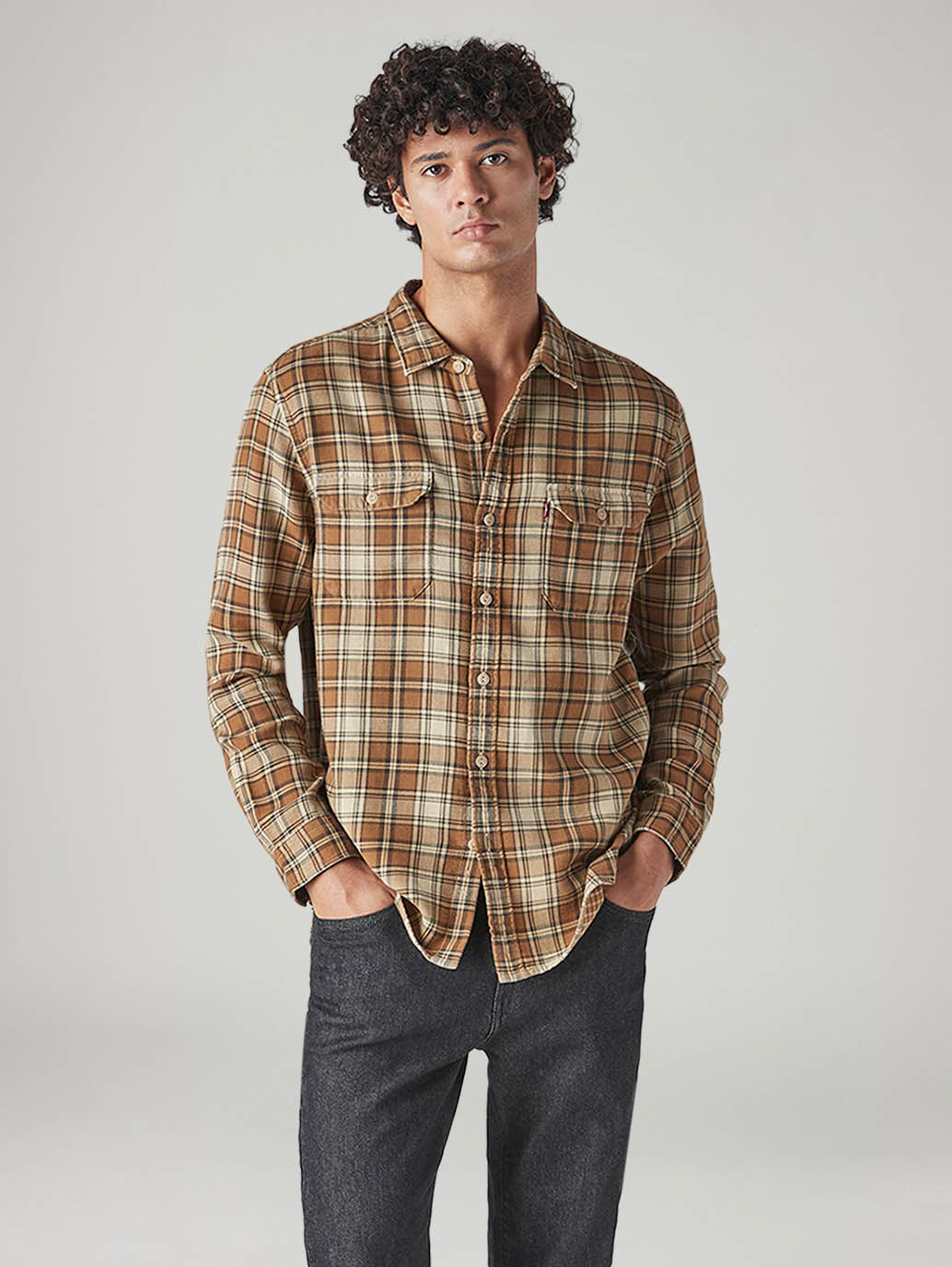 Men's Checkered Relaxed Fit Textured Shirt