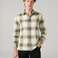 Men's Checkered Relaxed Fit Shirt - Front View