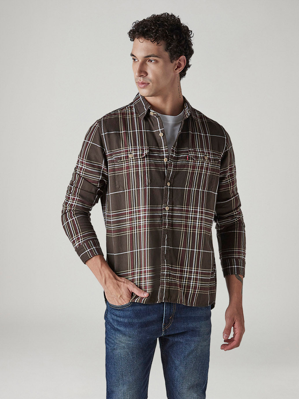Men's Checkered Relaxed Fit Shirt