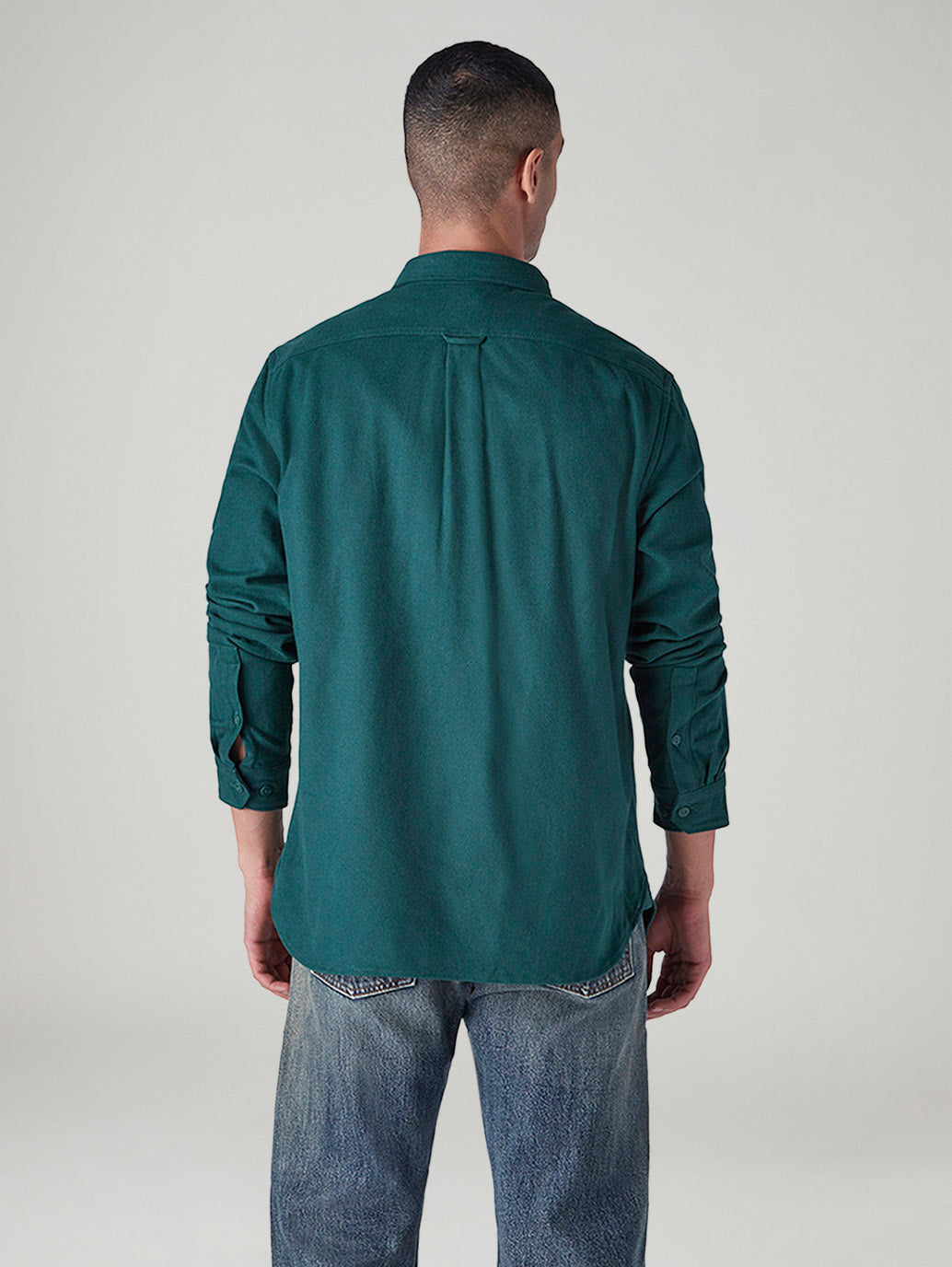 Men's Solid Relaxed Fit Flannel Shirt - 20 View