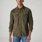 Men's Solid Relaxed Fit Corduroy Shirt - Front View