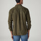 Men's Solid Relaxed Fit Corduroy Shirt - Back View