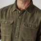 Men's Solid Relaxed Fit Corduroy Shirt - detail View