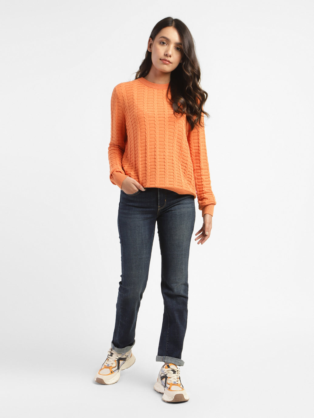 Women's 312 Blue Straight Fit Mid Rise Jeans