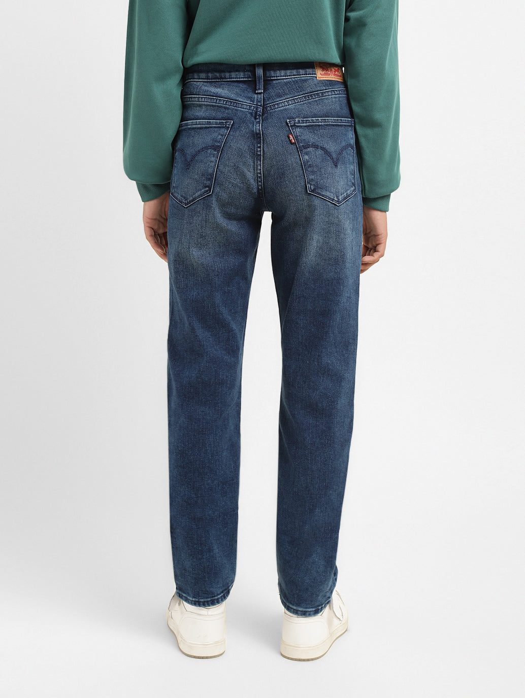 Women's 312 Blue Straight Fit Mid Rise Jeans