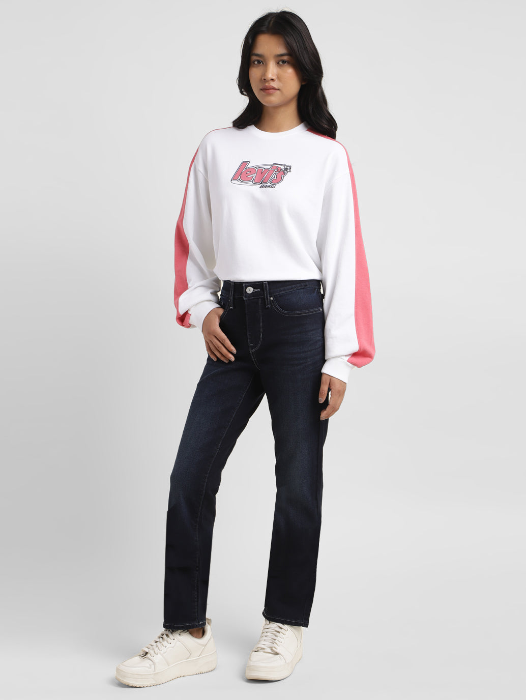 Women's 312 Blue Straight Fit Mid Rise Jeans