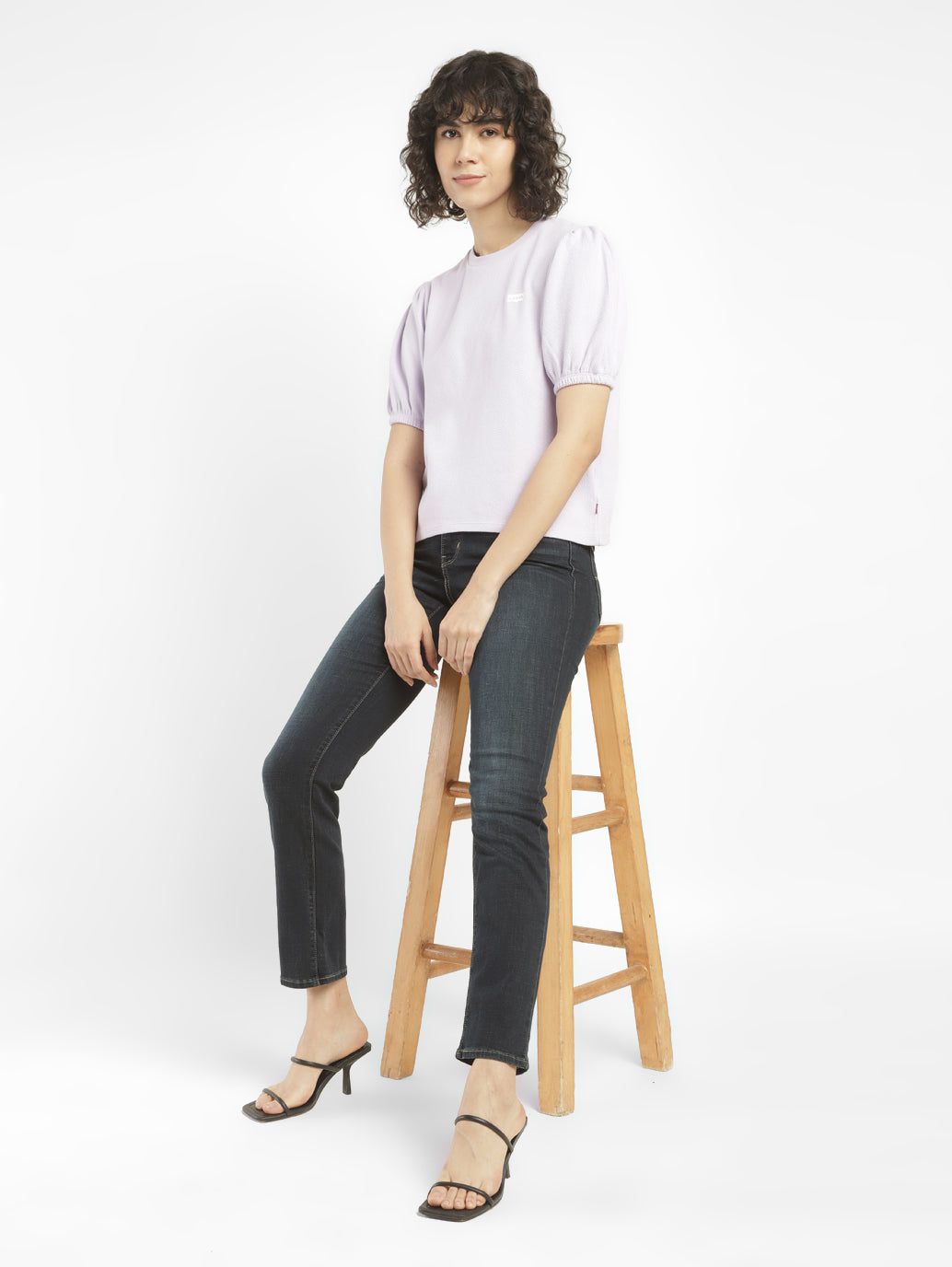 Women's 312 Dark Blue Straight Fit Mid Rise Jeans
