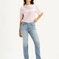 Women's 312 Light Blue Straight Fit Mid Rise Jeans - Styleshot View