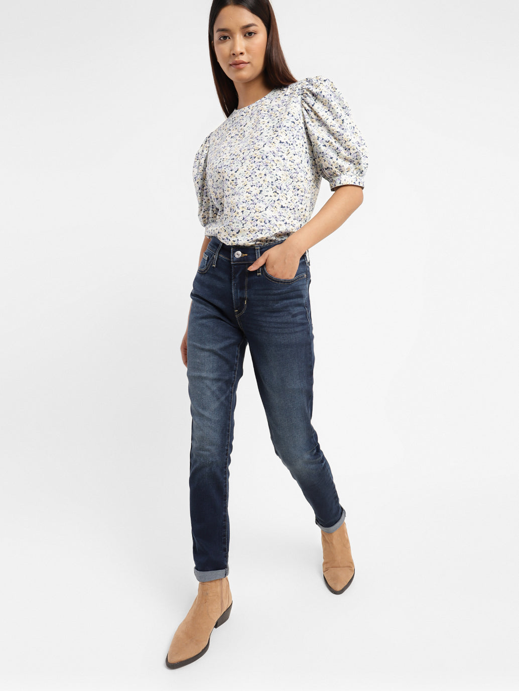 Women's 311 Blue Skinny Fit High Rise Jeans