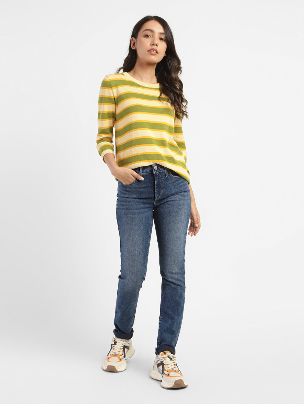 Women's 311 Blue Skinny Fit Mid Rise Jeans