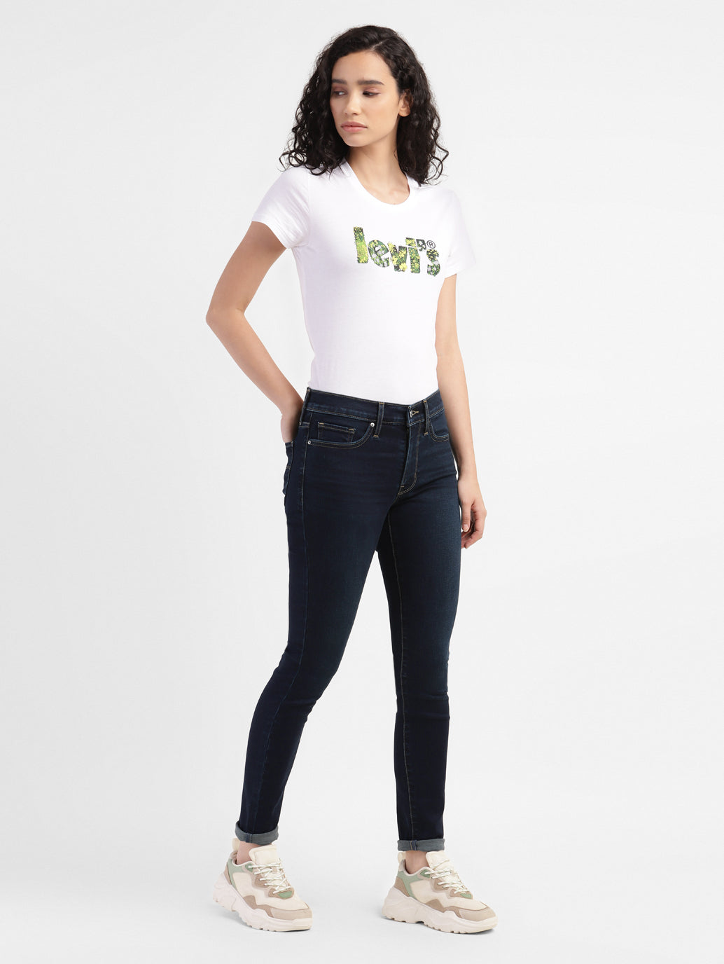 Women's 311 Blue Skinny Fit Mid Rise Jeans