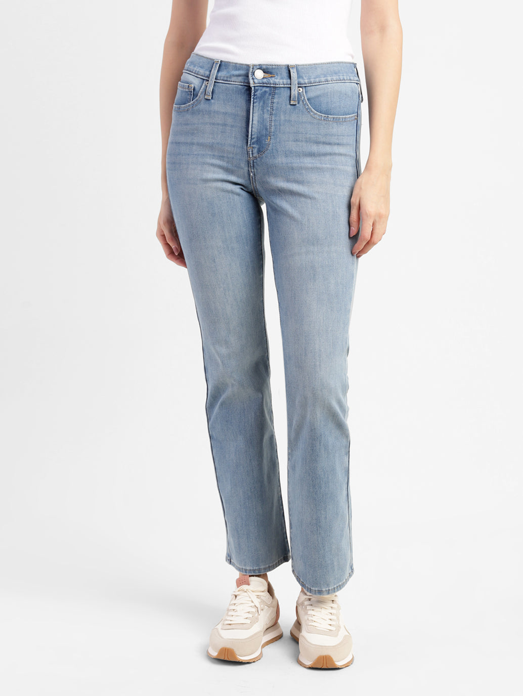 Women's 315 Blue Flared Fit High Rise Jeans
