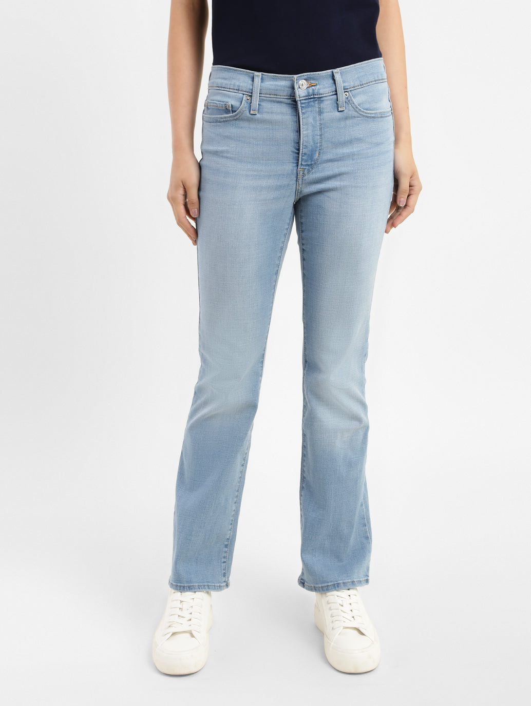 Women's 315 Blue Flared Fit High Rise Jeans