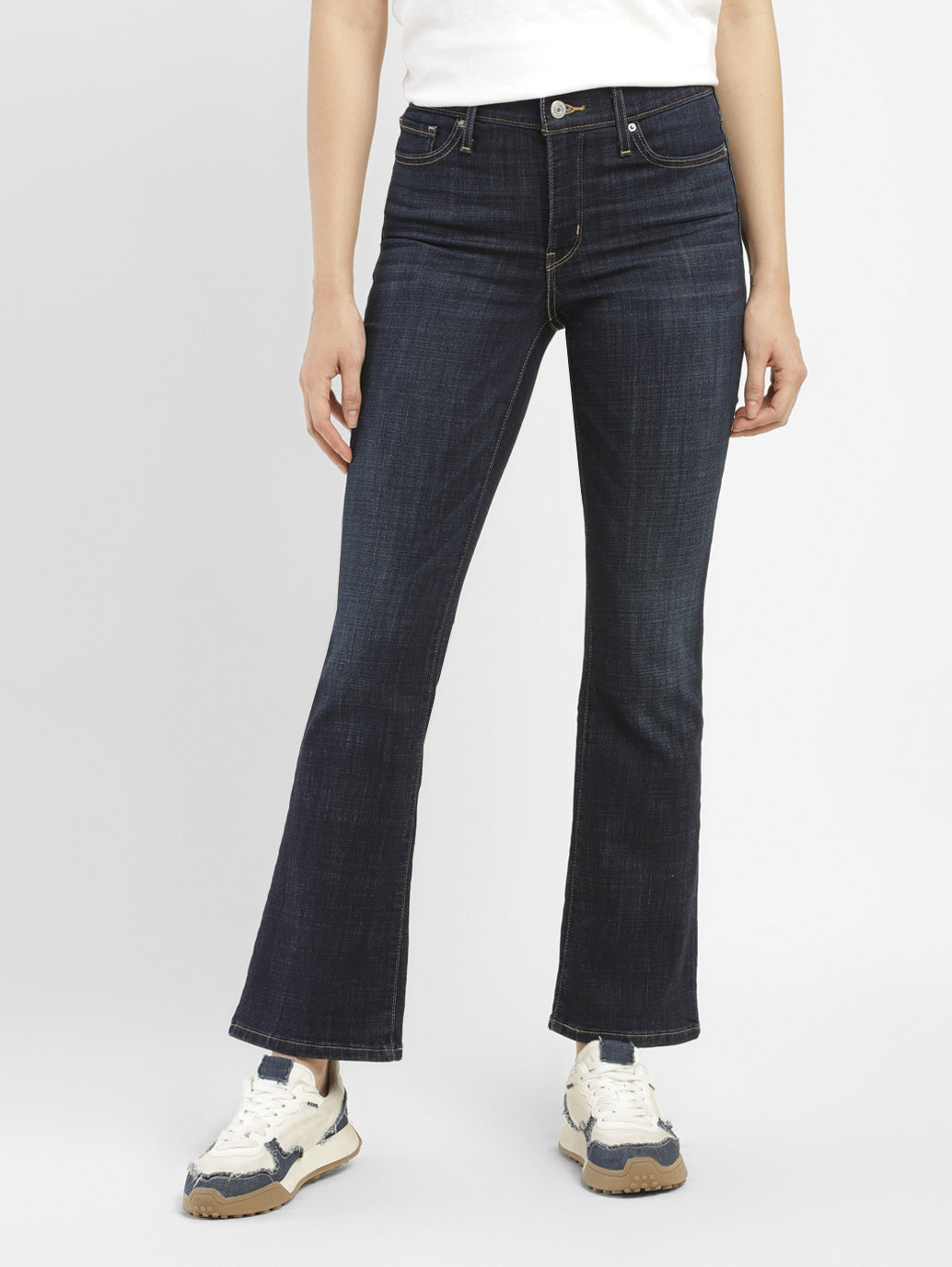 Women's 315 Blue Flared Fit High Rise Jeans
