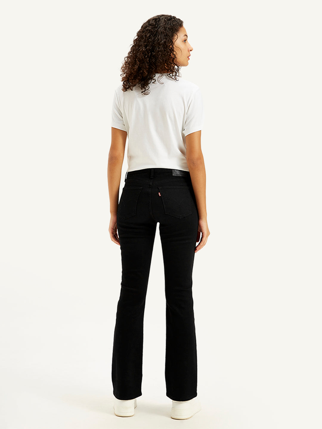 Women's High Rise 315 Bootcut Black Jeans