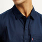 Men's Solid Slim Fit Shirt - Detail View