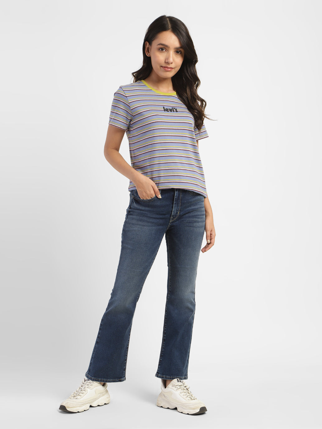 Women's 725 Blue Bootcut Fit High Rise Jeans