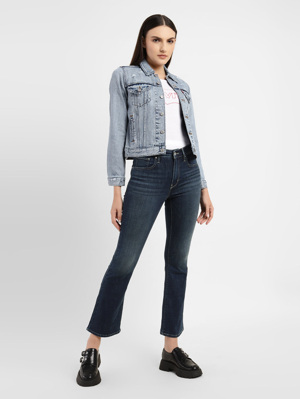 Women's 725 Blue Bootcut Fit High Rise Jeans