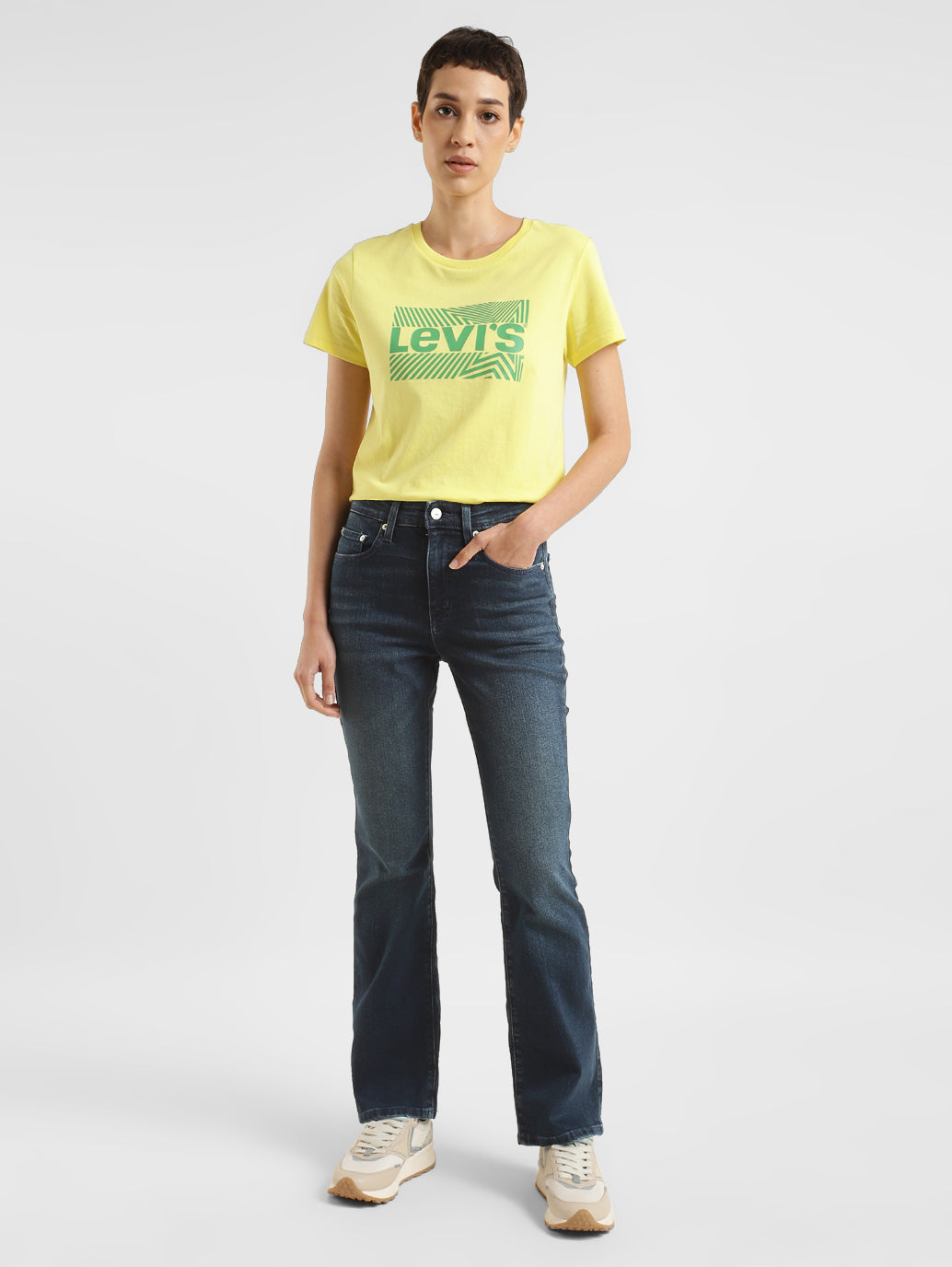 Women's 725 Blue Bootcut Fit High Rise Jeans