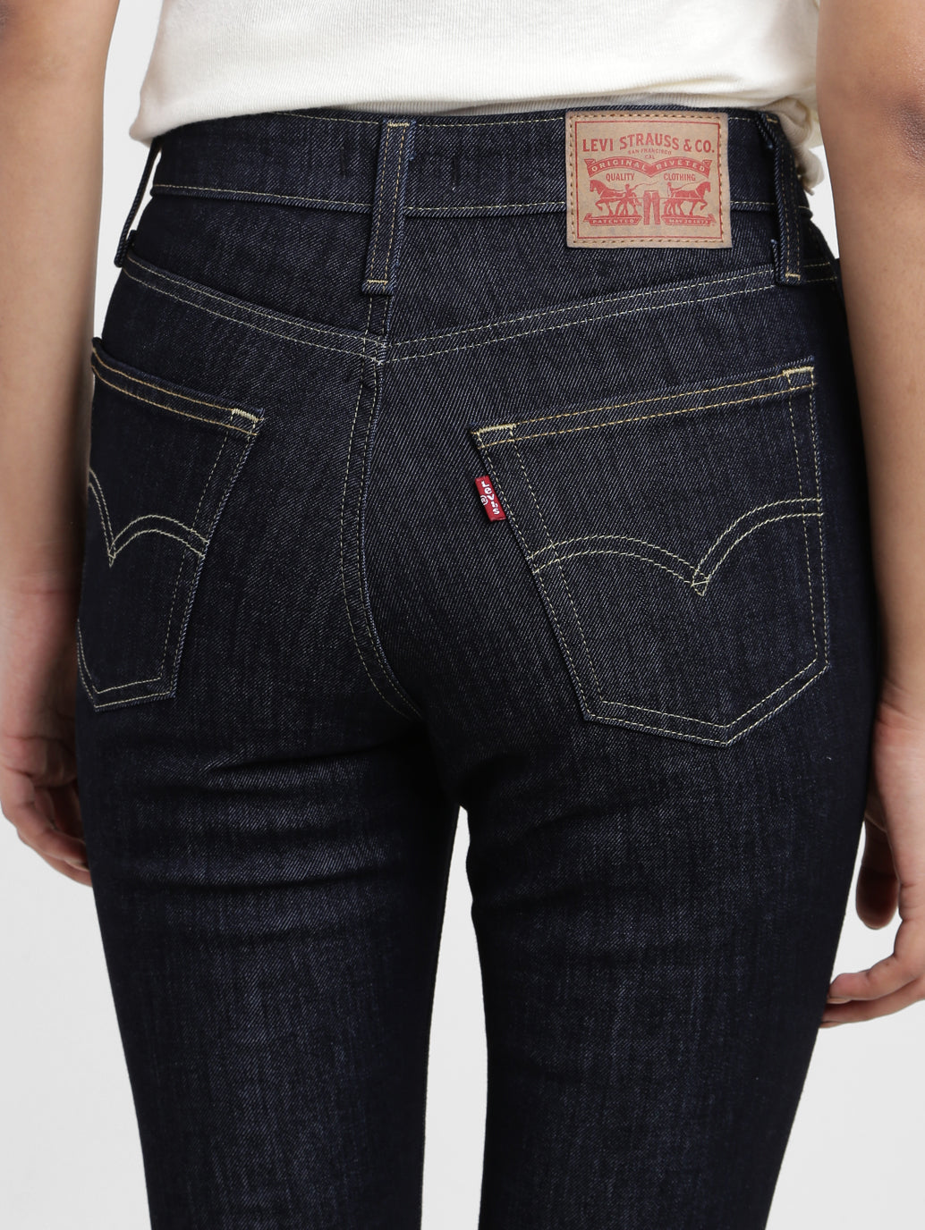 Levi's Women Bootcut Pants Women's 725 Blue Flared Fit High