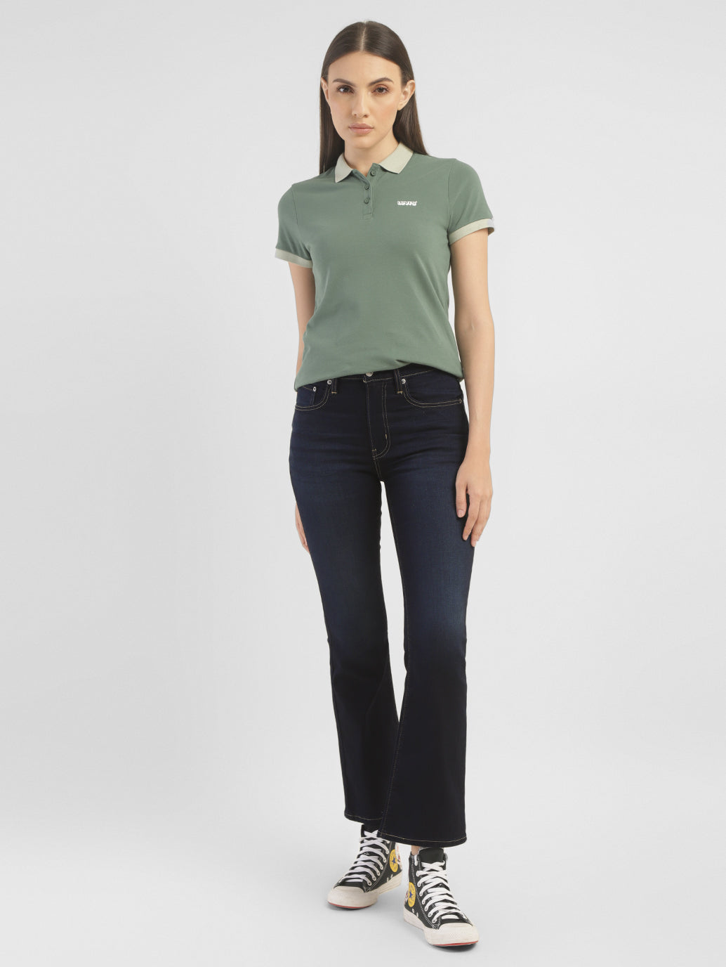Women's 725 Blue Bootcut Fit High Rise Jeans