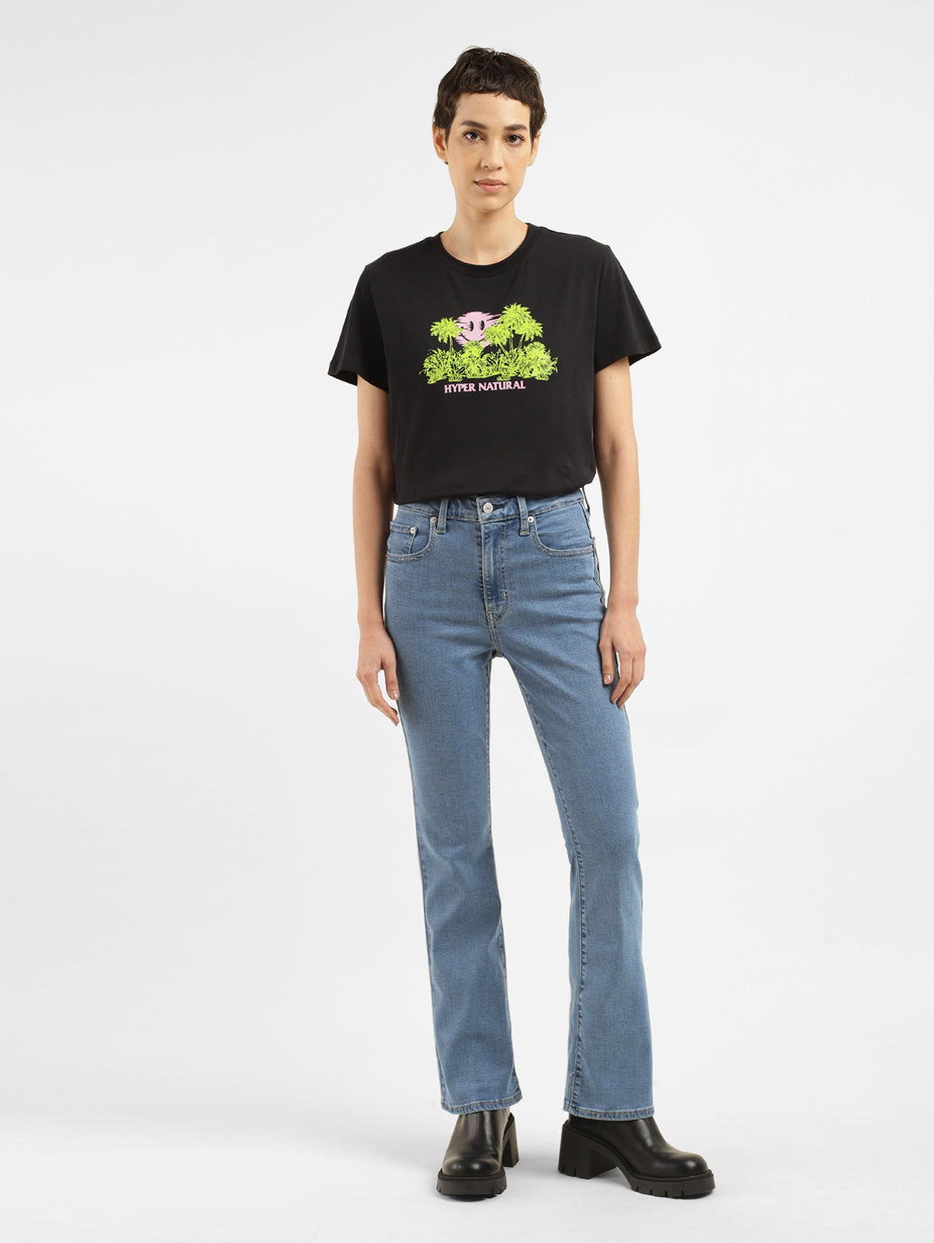 Women's 725 Blue Bootcut Fit High Rise Jeans