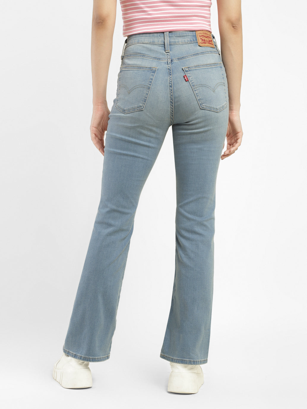 Women's 725 Blue Flared Fit High Rise Jeans
