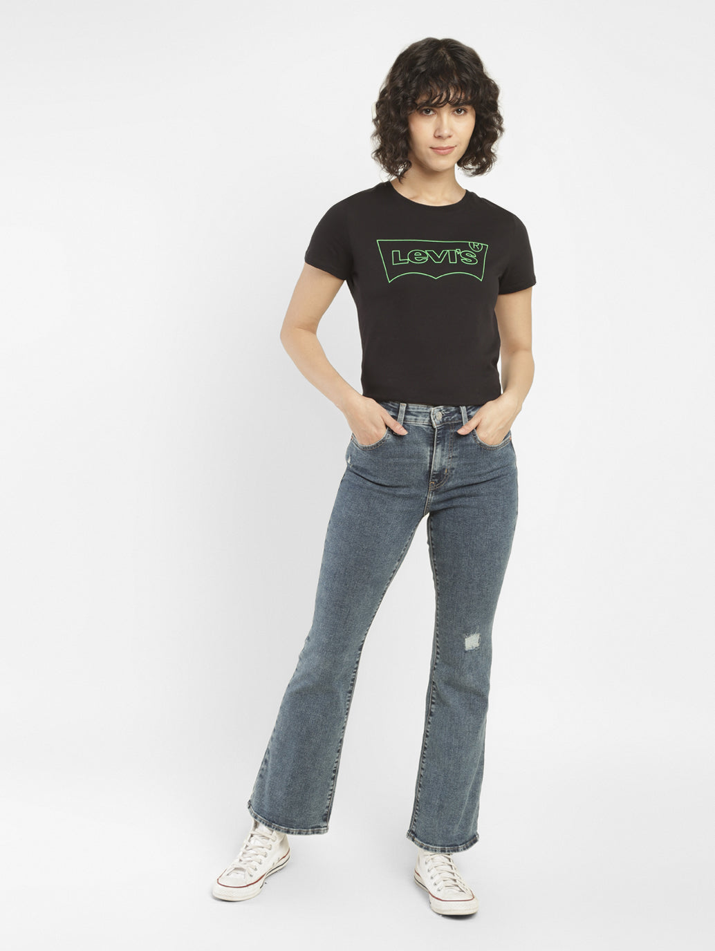 Women's 725 Blue Bootcut Fit High Rise Jeans