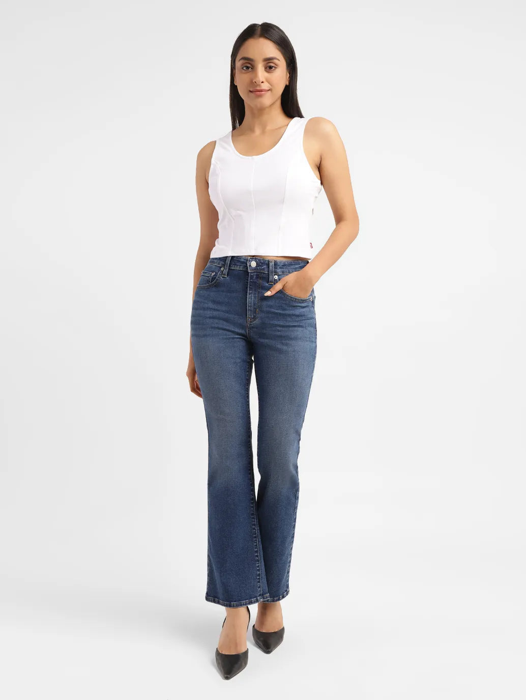 Women's 725 Blue Bootcut Fit High Rise Jeans